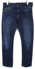 Replay M983 Men's Jeans W30/L34 Regular Fit Bleached Denim Blue