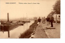 HEER AGIMONT BARGES BEFORE BELGIAN CUSTOMS, CUSTOMS OFFICERS