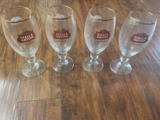 Stella Artois 4 Set Glasses- Belgium-over 600 Years Of Brewery Experience 