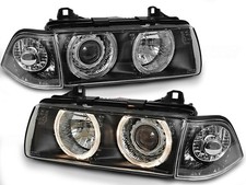 NEUF Projecteurs pour BMW 3 Série E36 1990-1999 Angel Eyes Noir FR LPBM35-ED XIN