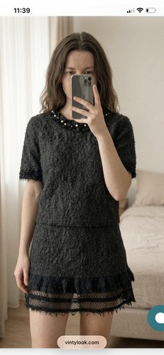 Robe noire texturé chic - texturé, &