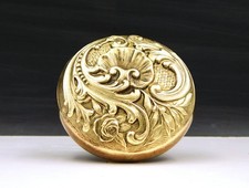 ▨6mm, Ø70 large round bronze handle, entrance door knob, Louis XV style