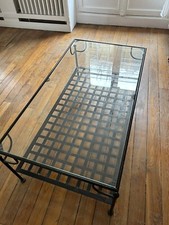 Table basse en fer forgé et