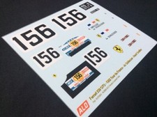 1962 TOUR DE FRANCE #156 FERRARI 250 GTO JO SCHLESSER/HENRI OREILLER 1:18 DECALS