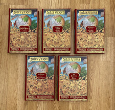 5 JULES VERNE Les Voyages Extraordinaires 1970s Hardbacks Michel de L’Ormeraie
