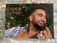 Kendji Girac Dedicated Autograph Cardboard Photo