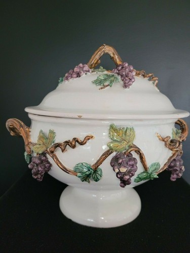 Soupière faience signée - faience,