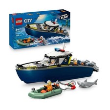 LEGO City 60456 La Course-Poursuite en Bateau de Police - Jouet pour Garçon des 