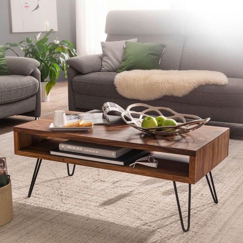 Finebuy table basse - basse, bois
