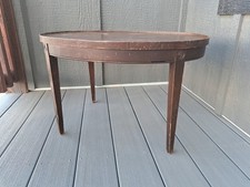 Vintage Oval Wooden Side Table