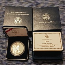 2011 P Medal of Honor Proof Silver Dollar $1 Coin Box and COA