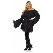 Ste Polyvalent Paysan Chemise de Pirate Noir Adulte Déguisement Halloween 29967