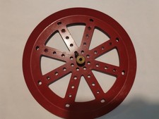 MECCANO POULIE A MOYEU diam 15 cm rouge ref  19c
