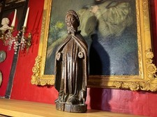 Rare grande statue en bois du