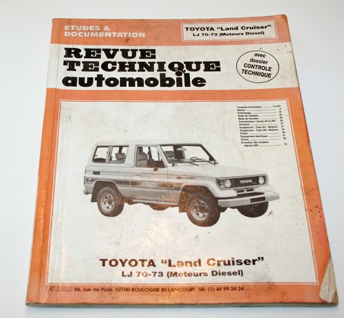 Revue technique toyota land - toyota,