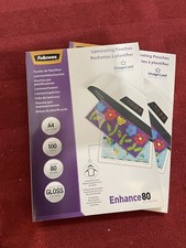 2 Pack Consommable de bureau pour plastifieuse FELLOWES A4 Microns 