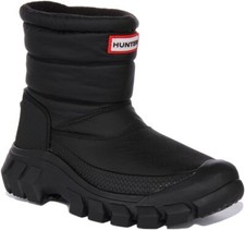 HUNTER WFS2108WWU-BLK Intrépide Isolé Neige Court Femmes Bottes Noir UK 3 - 8