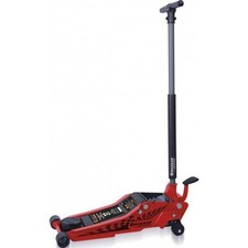 Cric Rouleur 3 Tonnes Profil Bas avec Pédale Double Piston et Roues en Nylon Dra