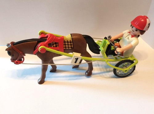 Playmobil cheval son - cheval, sulky