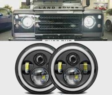 Phare LED Halo Angel Eye DRL 7 Pouces Compatible Avec Land Rover Defender
