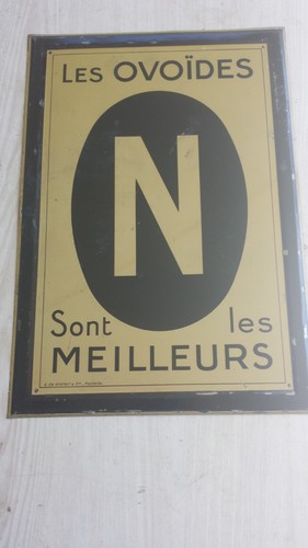 Ancienne plaque les - plaque, ovoides