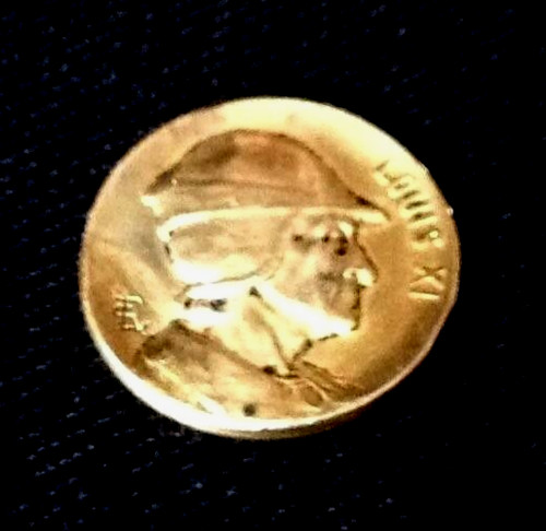 Médaille métal doré - , louis
