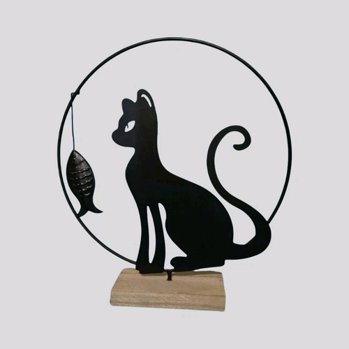 Sculpture silhouette chat - silhouette,