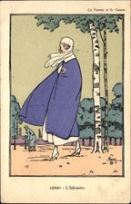 WWI ARTIST SIGNED LEROY L'Infirmiere WOMEN & WAR SERIES NURSE NURSING PC