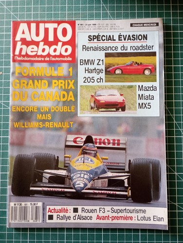 Ao179 revue auto hebdo 1989 - ao179,