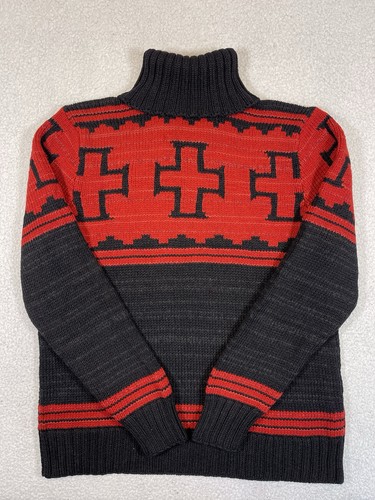 Pull col roulé motif en - col,