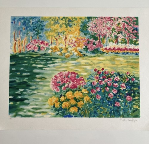 Lithographie signée au - (ea),