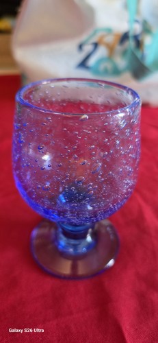 Verre biot bleu cobalt - verre, bulle