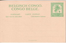 6) Belgium Congo postal stationery postcard