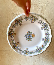 Moustiers Style Earthenware Plate - Signed Polychrome Floral Decor 
