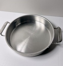 All-Clad Stainless Steel Sauteuse Pan W Double  Handles NO LID Made In USA