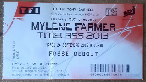 Ticket billet place concert - ticket,