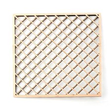 Panneau De Mur Treillis Grand En Bois Nu Accessoire De Jardin Miniature 1:12