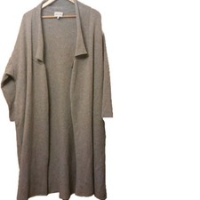 Bimba Y Lola Wool Cardigan Size Medium Grey Long Oversized  Coatigan Autumn Fall