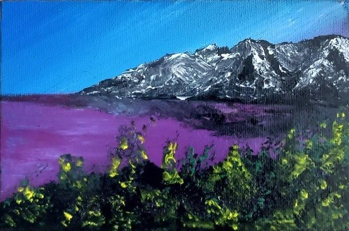 Toile paysage titre lac - paysage,