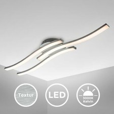 Plafonnier LED design moderne éclairage plafond 18W blanche chaude finition alu