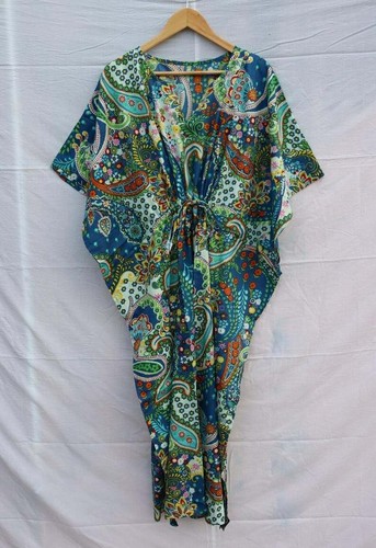 Robe longue caftan imprimé