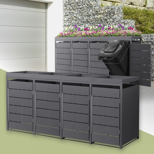 Abri pour 4 - 1/2/3/4, poubelles