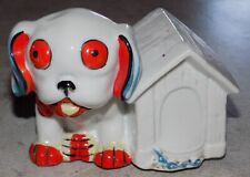 RARE ANTIQUE PORCELAIN EARTHENWARE DOG AND NICHE PIGGY BANK SHOWCASE ITEM