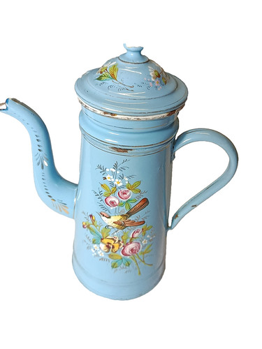 Superbe cafetiere email gras - cafetiere,