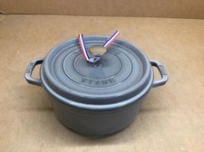 Staub Cast Iron 4-qt Round Cocotte - Graphite Gray