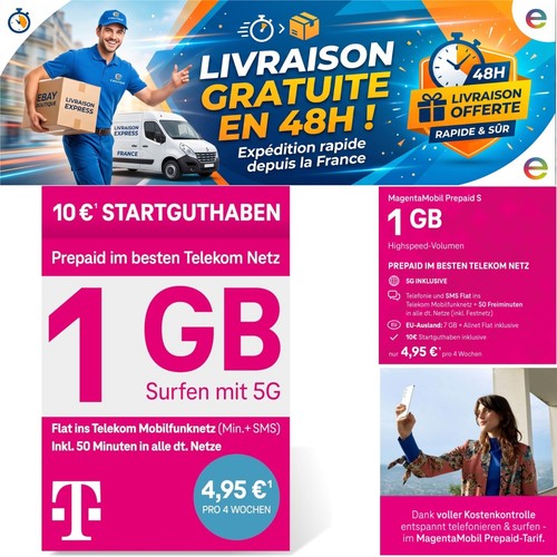 Carte sim prépayée deutsche - prépayée,
