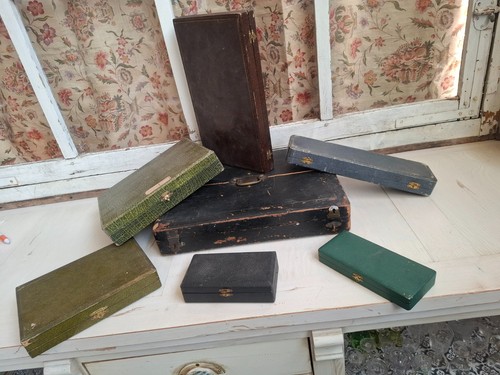 Lot anciens étuis boites - lot,
