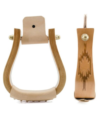 Etriers western bois avec - etriers,