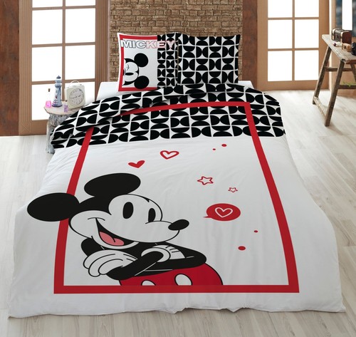 Linge lit mickey amour - lit, en