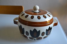 Boch La Louvière Belgium modèle Kimono Soupière en céramique vintage 1970